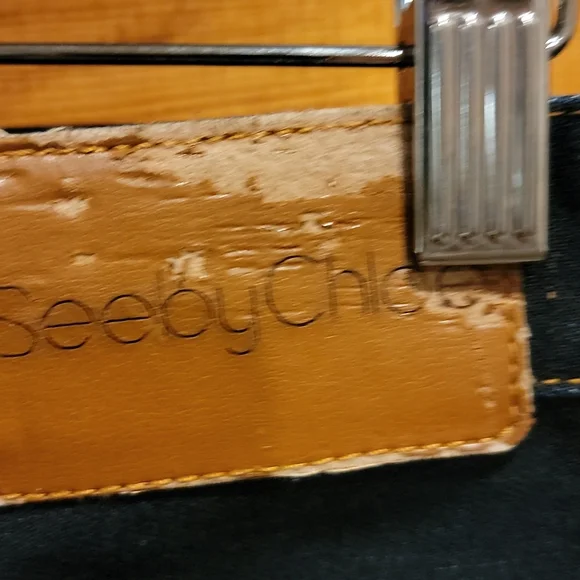 SEE BY CHLOE Dark Blue Denim Skirt US 8 Made In Italy GUC - Picture 13 of 16